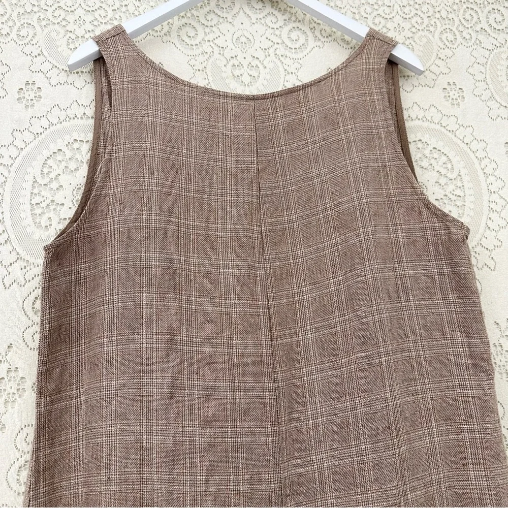 Reformation Cade Sleeveless Plaid Jumpsuit